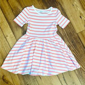 Carter’s Pink and White Striped dress size 4T
